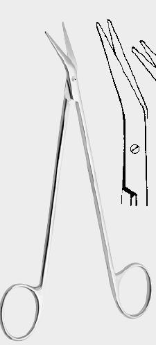 Судинні ножиці ДЕБЕЙКІ (DEBAKEY), 25° 23,0 см (cm)